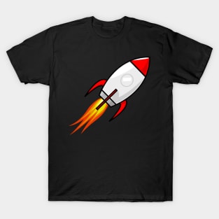 Merry Christmas Rocket To The Moon T-Shirt